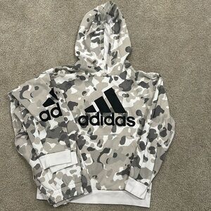 Adidas Tan Camo Sweatshirt Hoodie and Sweatpants YXL